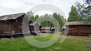 Sami village Lappstaden in Arvidsjaur, Sweden photo