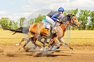 Samian festivalara, August, 2018: Horse racing at the equestr