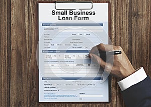 Samll Business Loan Form Tax Credits Niche Concept