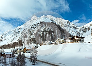 Samnaun Alps winter view (Swiss).