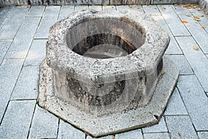 Samnyongbyeoneojeong a stone well of Silla period at Bunhwangsa temple Gyeongju South Korea photo