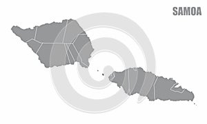 Samoa administrative map