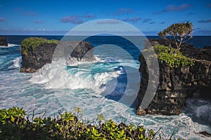 Samoa Coastal Lava Cliff Walk on Upolu island