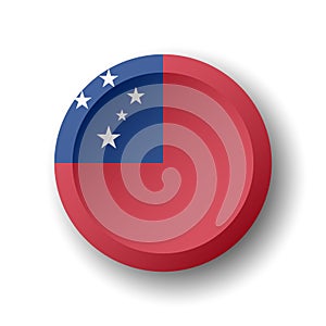 Circle button flag of Samoa