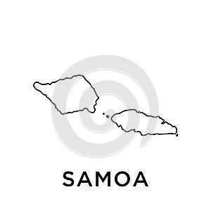 Samoa map icon vector trendy