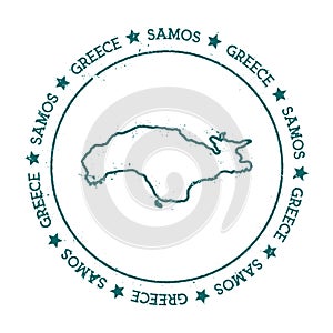 Samos vector map.