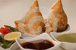 Samosa- An Indian fried, baked pastry.