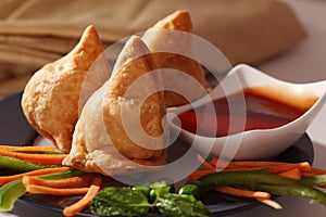 Samosa- An Indian fried, baked pastry.