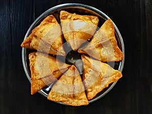 Samosa is a south aisan fried or baked pastry.