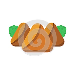 Samosa vector icon isolated on white background