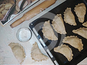 Samosas baking cooking photo