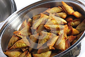 Samosas in a bowl