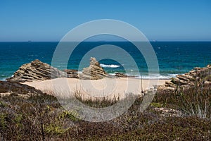 Samouqueira beach in Alentejo coast in Portugal