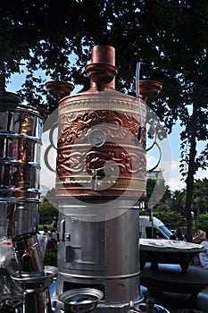 Samovar for brewing tea.