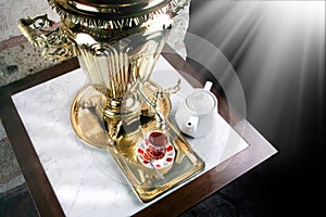 samovar on the table