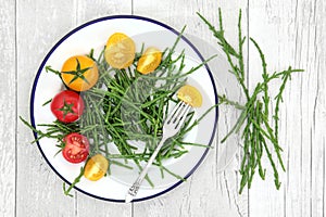 Samphire and Tomatoes Health Food photo