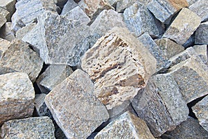 Sampietrini granite stones for roman pave street floor