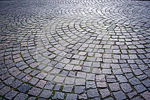 Sampietrini: Italian traditional paved urban road