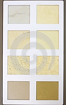 A sample catalog of different stone design pattern