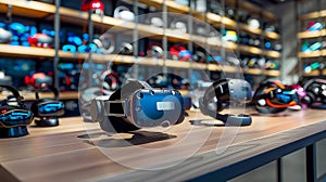 Sample of an exhibitor with different models of Virtual Reality Glasses