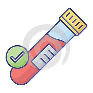 sample in flask Flat Style vector icon which can easily modify or edit