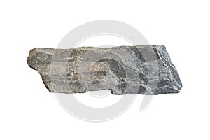Sample of Gneiss rock stone isolated on white background.