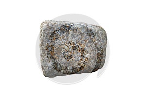 Sample of granite rock stone isolated on a white background.