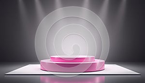 Pink Product Display Podium