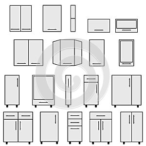 Sample of Modular kitchen objects.
