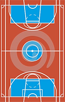 Sample multisport field in a simple outline