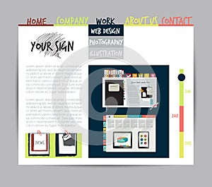 Sample print or web page layout.
