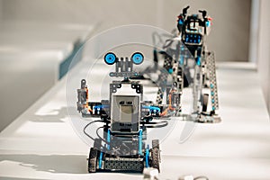 A sample of a robot and a dinosaur from a robotic constructor