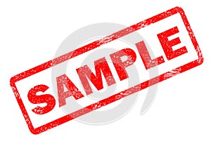 Sample stamp on white background.