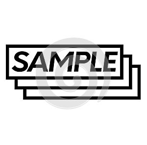 Sample stamp on white