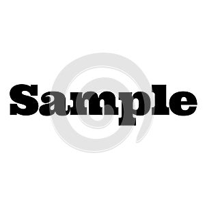 Sample stamp on white
