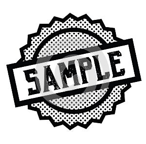 Sample stamp on white