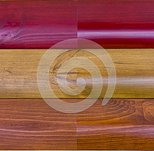 Sample wall of house with log house