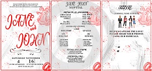 Sample wedding card red motif photo