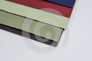 Samples of artificial leather for sewing