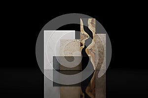 Samples of building materials or materials for interior or architecture decor