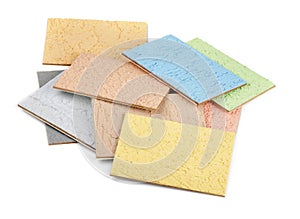 Samples of color decorative plasters photo