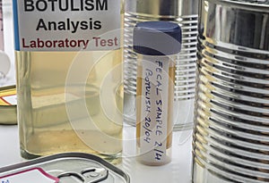 Samples contaminated by Clostridium botulinum toxin that causes botulism in humans, laboratory research