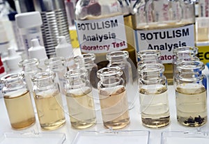 Samples contaminated by Clostridium botulinum toxin that causes botulism in humans, laboratory research