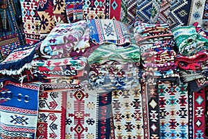 The samples of Georgian traditional carpets
