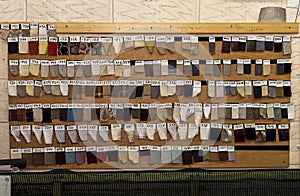 Samples of materials.