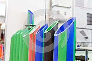 Samples of plastic pipes