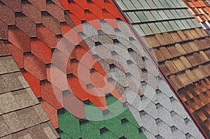 Samples of shingles roof