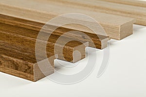 Samples of wooden molding