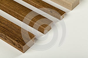 Samples of wooden molding