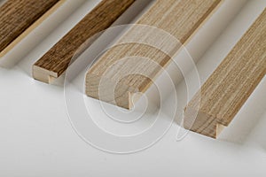 Samples of wooden molding